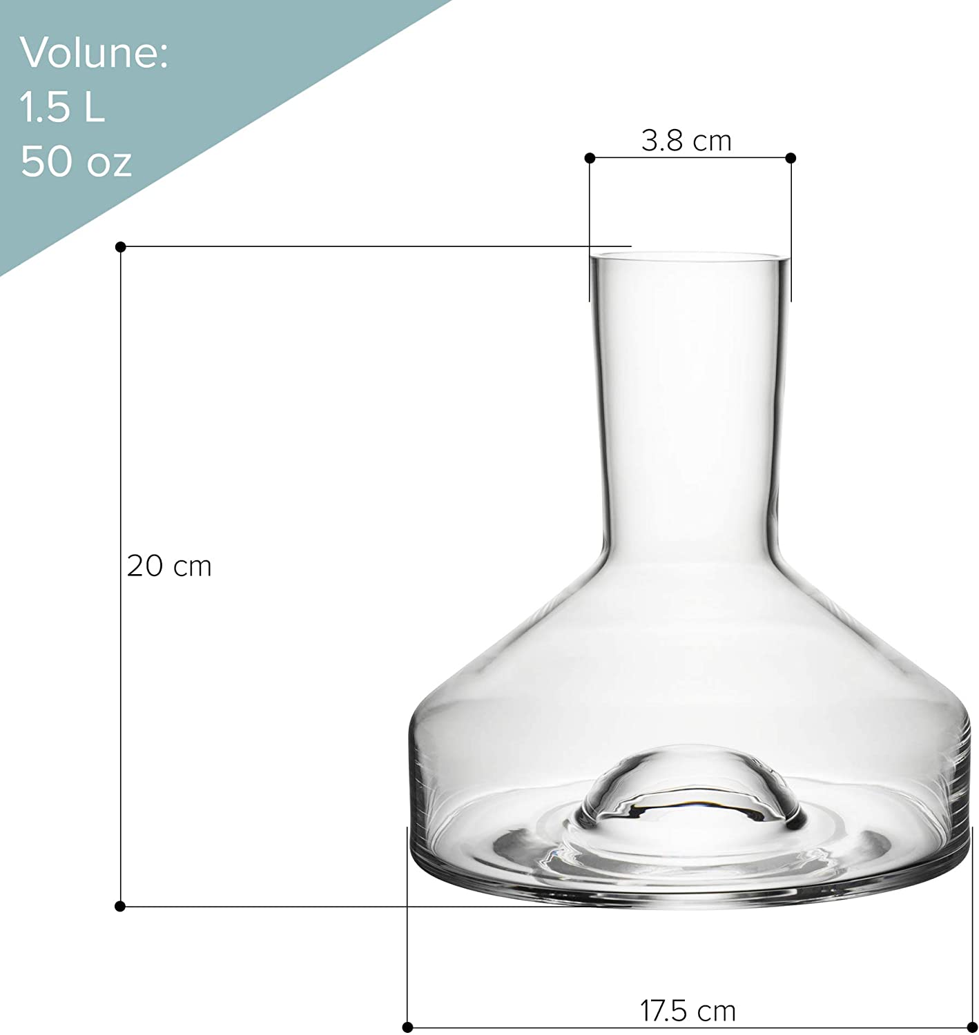 Grand Cru Glass Whiskey Decanter Carafe