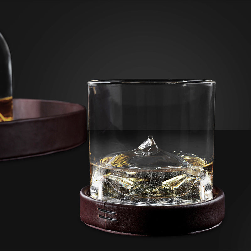 Whiskey Leather Coasters - Set of 4