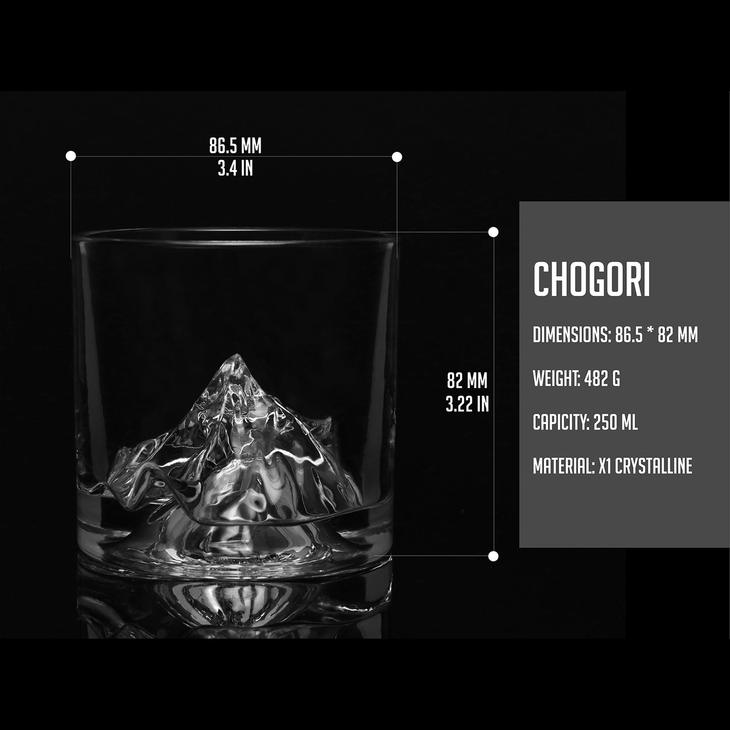 K2 Crystal Whiskey Glasses Set of 2