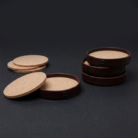 Whiskey Leather Coasters - Set of 4