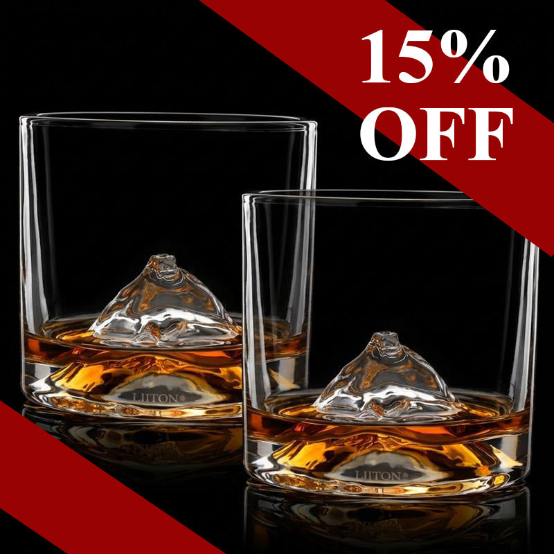 Fuji Crystal Whiskey Glasses Set of 2