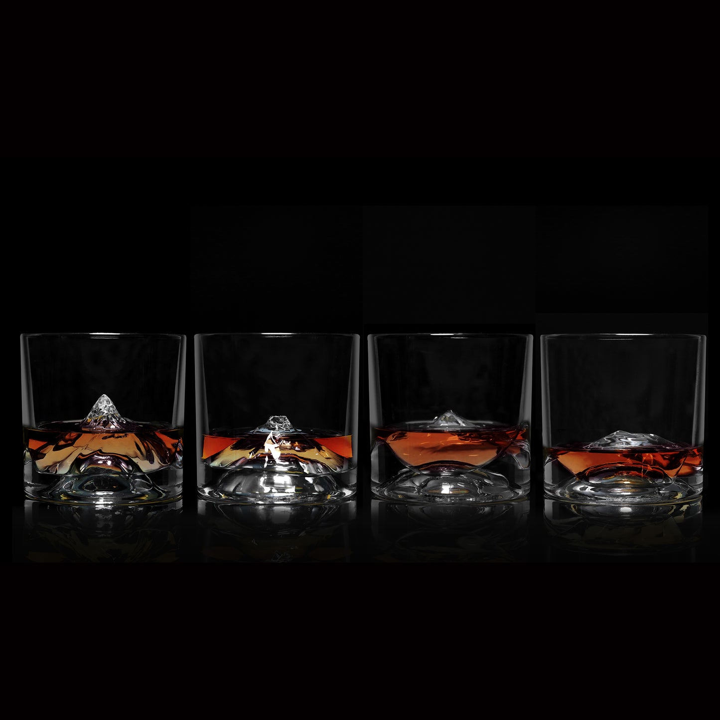 The Crystal Whiskey Peaks Glass Set of 4