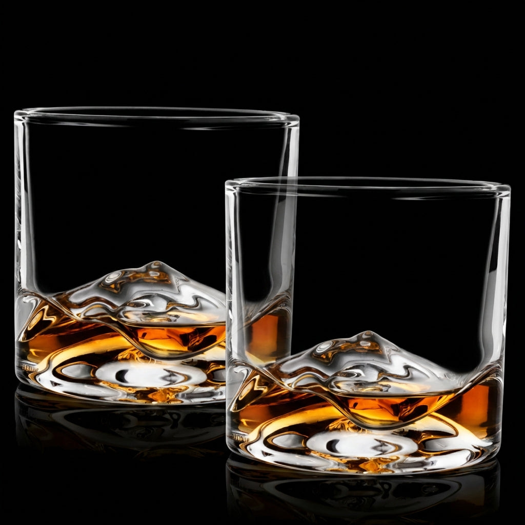 Mt. Blanc Crystal Whiskey Glasses Set of 2