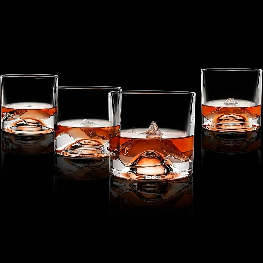 The Crystal Whiskey Peaks Glass Set of 4