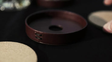Whiskey Leather Coasters - Set of 4