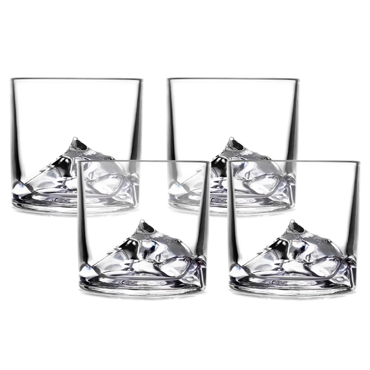 63above - Everest Whiskey Glasses Set of 2. Premium Bourbon Glasses, Rocks Glasses, Scotch Glasses, Unique Whisky Tumblers, Luxury Bourbon Gifts for